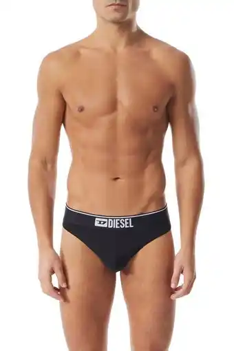 Diesel Three-pack of thongs with logo waist offer