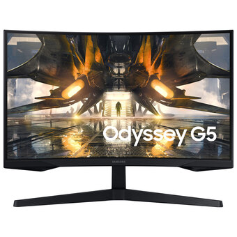 Best Buy Samsung odyssey g5 27" qhd 165hz 1ms gtg curved va lcd freesync gaming monitor (ls27ag550enxza) - black offer