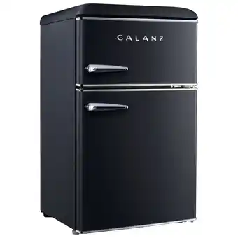 Best Buy Galanz 3.1 cu. ft. freestanding top freezer retro bar fridge (glr31tbker) - black offer