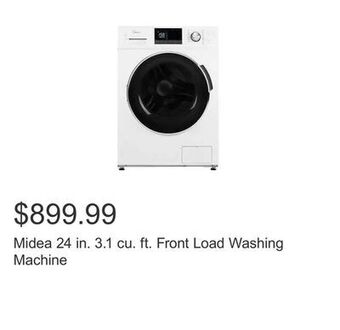 Costco Midea 24 in. 3.1 cu. ft. front load washing machine offer