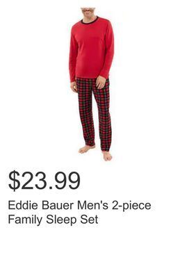 Costco Eddie bauer men's 2-piece family sleep set offer
