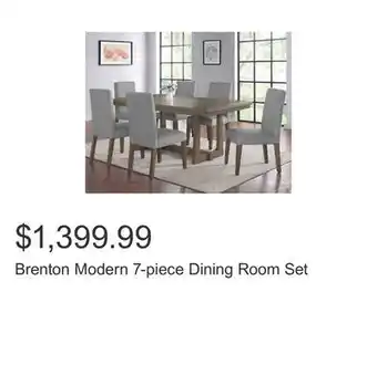 Costco Brenton modern 7-piece dining room set offer