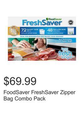 Costco Foodsaver freshsaver zipper bag combo pack offer