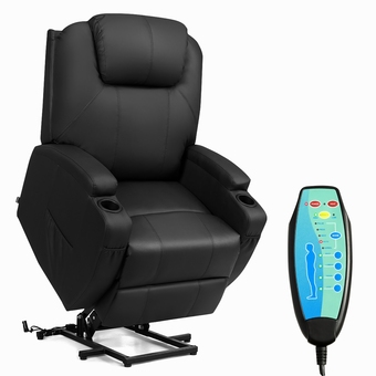 Best Buy Costway electric lift power recliner chair heated massage sofa lounge w/ remote control offer