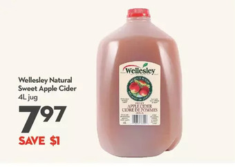 Longo's Wellesley natural sweet apple cider offer