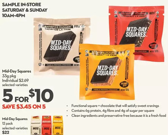 Longo's Mid-day squares offer
