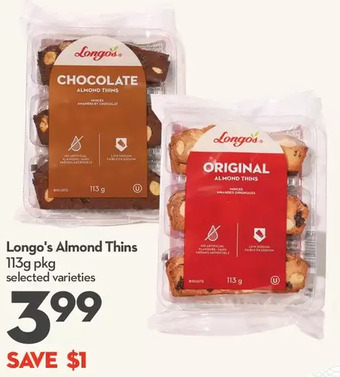 Longo's Longo's almond thins offer