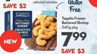 Longo's Toppits frozen battered shrimp offer
