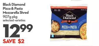 Longo's Black diamond pizza & pasta mozzarella shred offer