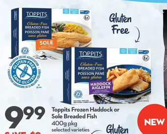 Longo's Toppits frozen haddock or sole breaded fish offer