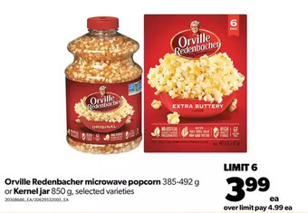 Real Canadian Superstore Orville redenbacher microwave popcorn or kernel jar offer