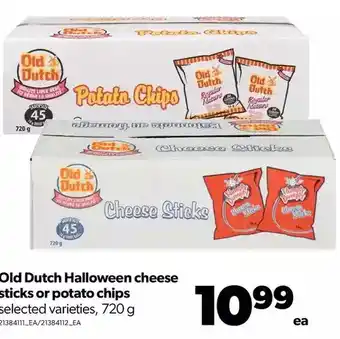 Real Canadian Superstore Old dutch halloween cheese sticks or potato chips offer