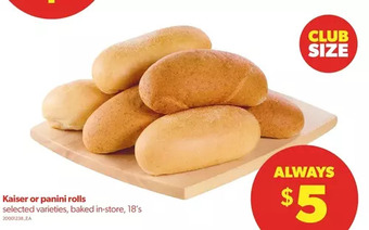 Real Canadian Superstore Kaiser or panini rolls offer