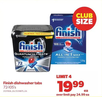 Real Canadian Superstore Finish dishwasher tabs offer
