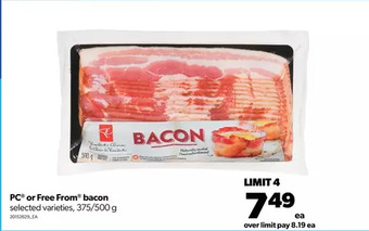 Real Canadian Superstore Pc or free from bacon offer