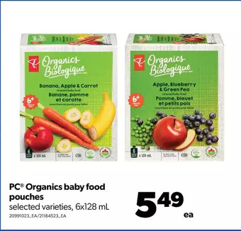 Real Canadian Superstore Pc organics baby food pouches offer