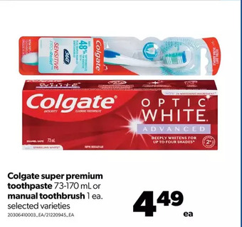 Real Canadian Superstore Colgate super premium toothpaste or manual toothbrush offer