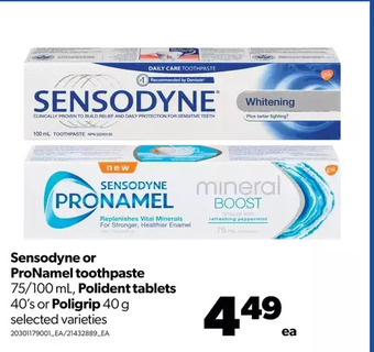 Real Canadian Superstore Sensodyne or pronamel toothpaste, polident tablets or poligrip offer