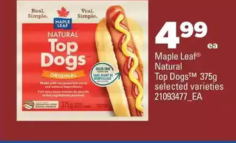 Real Canadian Superstore Maple leaf natural top dogs offer