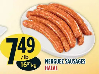 Marché Adonis Merguez sausages offer