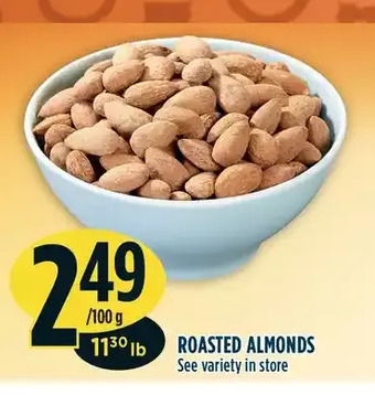 Marché Adonis Roasted almonds offer