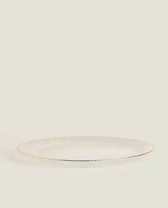 ZARA HOME Gold-rimmed glass charger plate offer