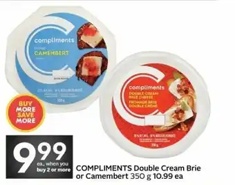Sobeys Compliments Double Cream Brie offer