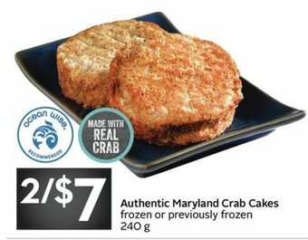 Sobeys Authentic Maryland Crab Cakes offer
