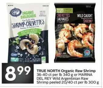 Sobeys True North Organic Raw Shrimp offer