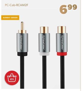 Shopper+ Summit series 1 rca (male) to 2 rca (female) stereo audio y adapter cable, 10.5-inch - primecables offer
