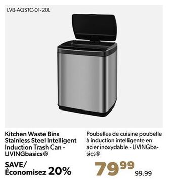 Shopper+ Kitchen waste bins stainless steel intelligent induction trash can - livingbasics offer