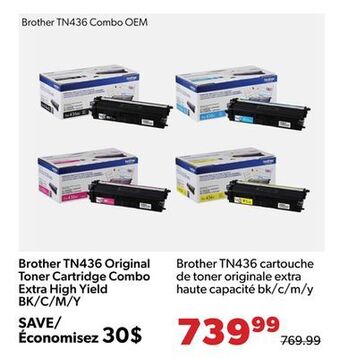 Shopper+ Brother tn436 original toner cartridge combo extra high yield bk/c/m/y offer
