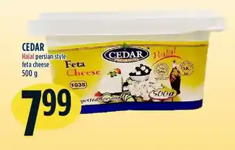Marché Adonis Cedar halal persian style feta cheese offer