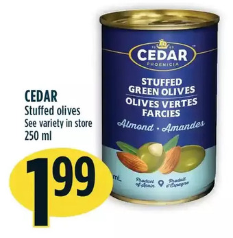 Marché Adonis Cedar stuffed olives offer