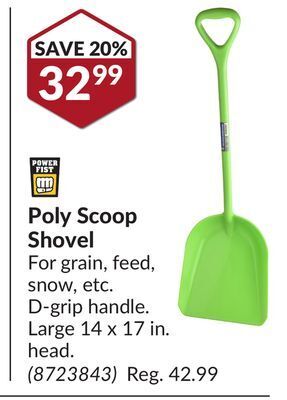Princess Auto Poly scoop shovel offer