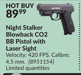 Princess Auto Night stalker blowback co2 bb pistol with laser sight offer