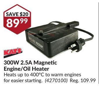 Princess Auto 300w 2.5a magnetic engine/oil heater offer