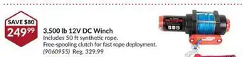 Princess Auto 3,500 lb 12v dc winch offer