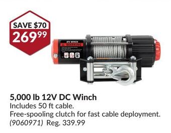 Princess Auto 5, 000 lb 12v dc winch offer