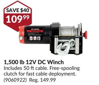 Princess Auto 12v dc winch offer