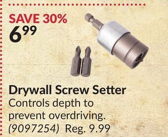 Princess Auto Drywall screw setter offer