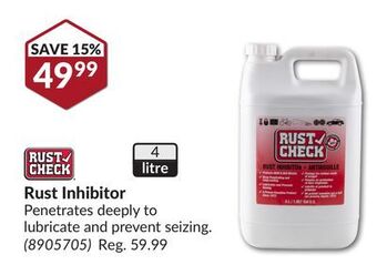 Princess Auto Rust inhibitor offer