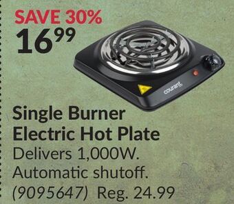 Princess Auto Single burner electric hot plate offer
