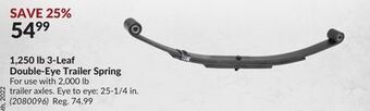Princess Auto 1,250 lb 3-leaf double-eye trailer spring offer