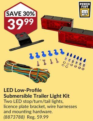 Princess Auto Led low-profile submersible trailer light kit offer