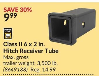 Princess Auto Class ii 6 x 2 in. hitch receiver offer
