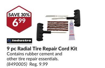Princess Auto 9 pc radial tire repair cord kit offer