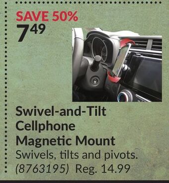 Princess Auto Swivel-and-tilt cellphone magnetic mount offer