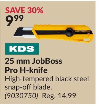 Princess Auto 25 mm jobboss pro h-knife offer