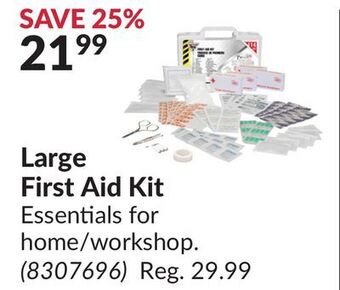 Princess Auto Large first aid kit offer